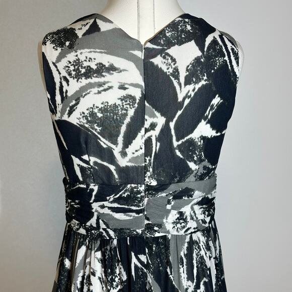 Coldwater Creek Navy/Gray Printed‎ Sleeveless Midi Dress Womens Petite Size P8 - Picture 6 of 10